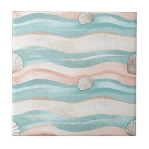 Azulejo Olas costeras boho - Calmas vibraciones de la play