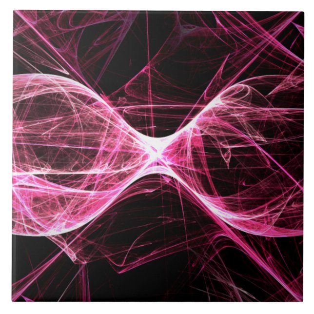 Azulejo Olas de energía rosada rock de Punk chica (Frente)