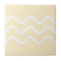 Olas de lago abstractas beige y blanco