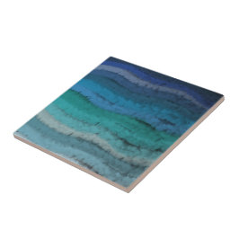 Azulejo Olas De Salado De Playa Costera En Negro