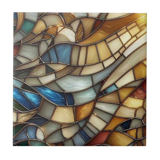 Azulejo Olas de Vidrio Teñido (Frente)