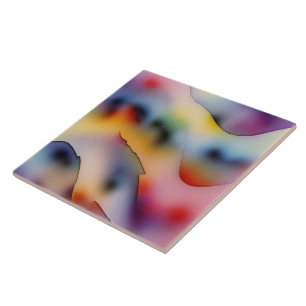 Azulejo "Olas fraccionadas" arte abstracto contemporáneo