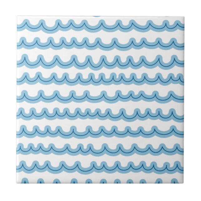 Azulejo Olas oceánicas caprichosas (Frente)