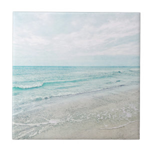 Azulejo Olas oceánicas pintura acuática azul claro acuátic