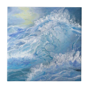 Azulejo Olas oceánicas tormentosas