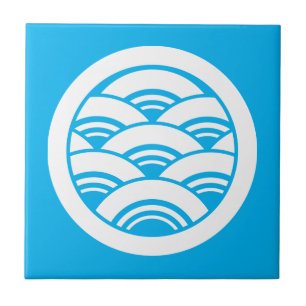 Azulejo Olas que se superponen en círculo