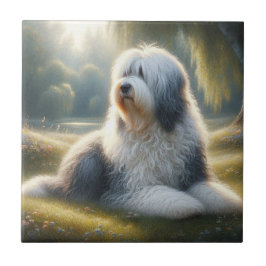 Azulejo Old English Sheepdog