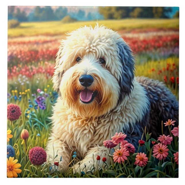 Azulejo Old English Sheepdog (Frente)