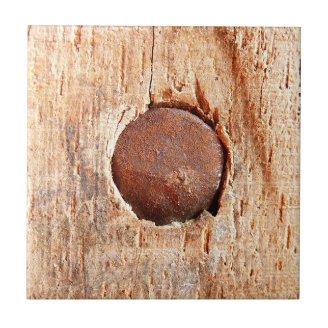 Azulejo Old Rusty Nail Ceramic Photo Tile (Frente)