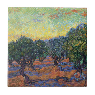 Azulejo Olivar de Vincent Van Gogh Impresionismo Arte