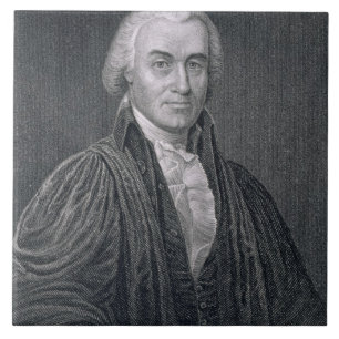 Azulejo Oliverio Ellsworth, grabado por E. Mackenzie