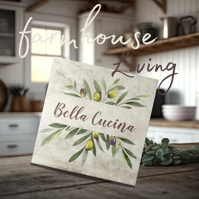 Azulejo Olivo y ramas rusas Bella Cucina Brown (Subido por el creador)