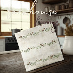 Azulejo Olivo y ramas toscanas en acuarelas rusticas<br><div class="desc">Rústicas ramas de olivo acuarelas. Combina y combina con otros azulejos para crear tu aspecto perfecto. 100% de satisfacción del cliente con "Zazzle" todos los días.</div>