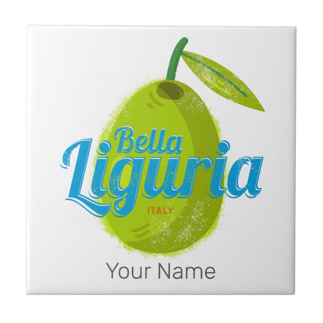 Azulejo Olor de vacaciones de cosecha antigua Liguria Retr (Frente)