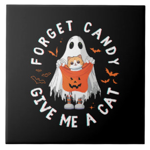 Azulejo Olvidar Caramelo Dame Gato Divertido Boo Fantasma