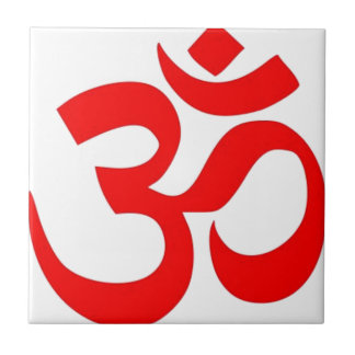 Azulejo OM símbolo hindú y budista (del ॐ) -