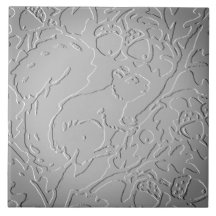 Ombre Gris Squirrel Woodland Grabado en relieve Ac