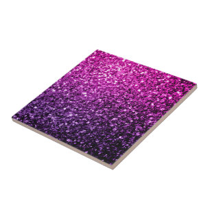 Azulejo Ombre rosa púrpura con destellos de brillo falso