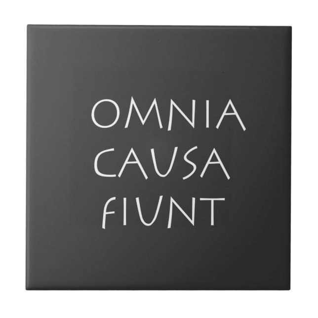 Azulejo Omnia causa fiunt (Frente)