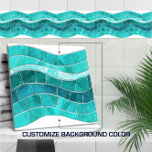 Azulejo Onda de mosaico Aquamarine sin Marea<br><div class="desc">Onda de mosaico Aquamarine sin Marea</div>