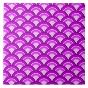 Azulejo Onda patrón Art Déco - violeta y orquídea