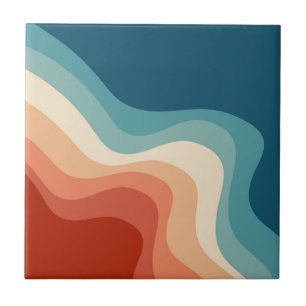 Azulejo Ondas de estilo retro