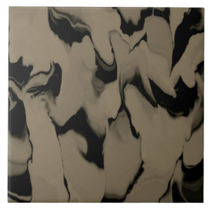 Azulejo Ondas de negro y marrón