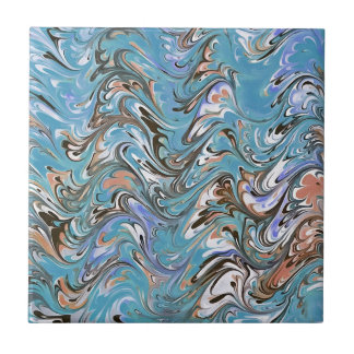 Azulejo Ondas En El Arte Abstracto De La Pura Acrílica Azu