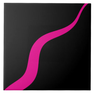Azulejo Ondas simples 3 en magenta y negro