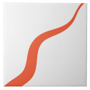Azulejo Ondas simples 3 - Naranja y blanco