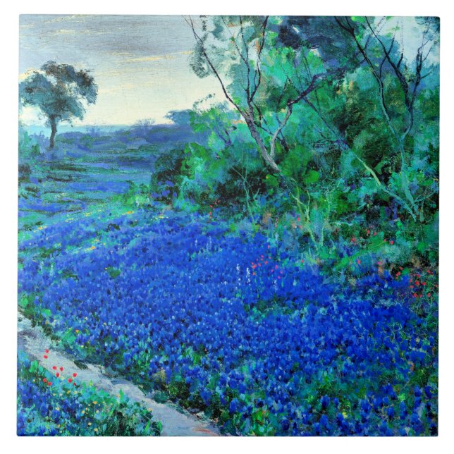 Azulejo Onderdonk - Bluebonnets en la mañana sabrosa (Frente)