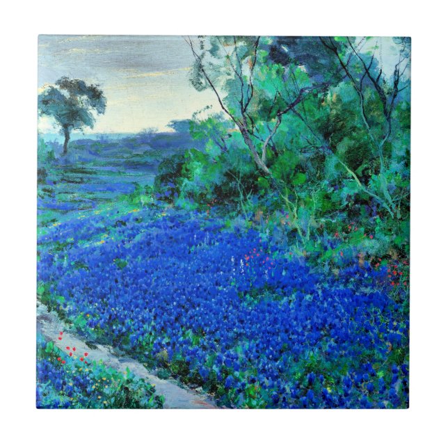Azulejo Onderdonk - Bluebonnets en la mañana sabrosa (Frente)