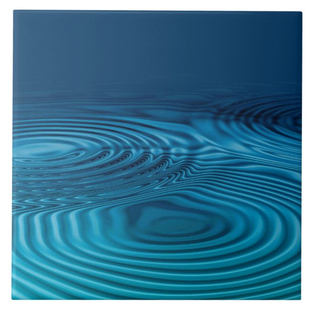 Azulejo Ondulaciones azules  (Frente)