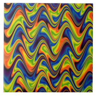 Azulejo Ondulado Multicolor Abstracto