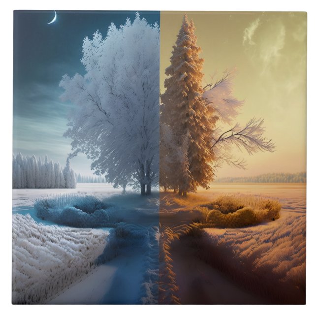 Azulejo One day in winter (Frente)