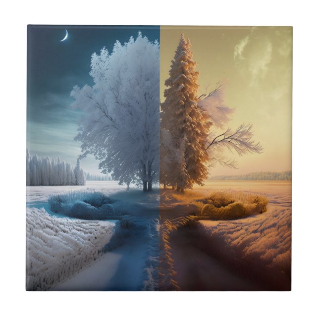 Azulejo One day in winter (Frente)