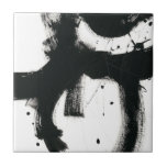 Azulejo Onyx Gesture - Black Paint Strokes<br><div class="desc">Onyx Gesture I de June Erica Vess. Formas y líneas de barrido gruesas creadas de forma similar a un trazo de pintura,  junto con algunas salpicaduras de pintura para añadir textura.</div>