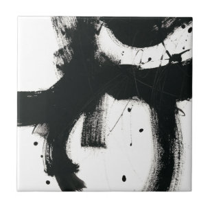 Azulejo Onyx Gesture - Black Paint Strokes