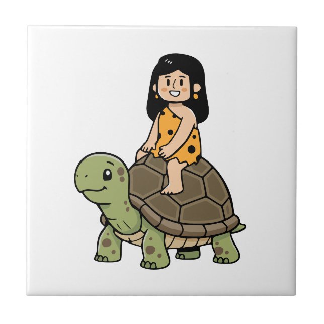 Azulejo Oona y la Tortuga (Frente)