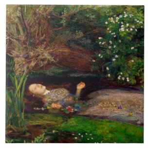 Azulejo Ophelia, John Everett Millais