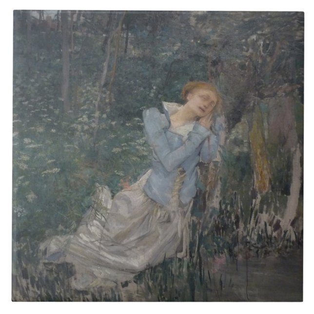 Azulejo Ophelia (mujer que llora) (por Jules Bastien-Lepag (Frente)