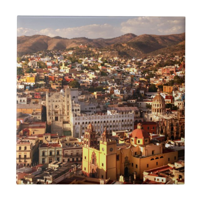 Azulejo Opinión de la ciudad desde arriba (Frente)