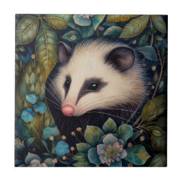 Azulejo Opossum en la tela cerámica de los brambles