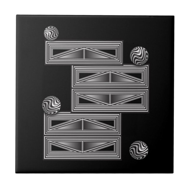 Azulejo Óptica a través de formas (Frente)