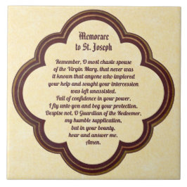 Azulejo Oración Memorare a San José 2
