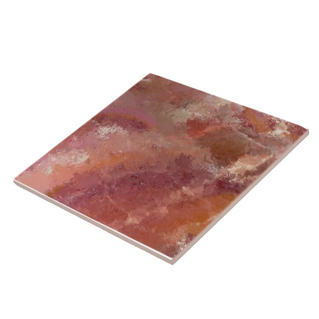 Azulejo Orange Crackle Pastel Ceramic Tile (Lado)