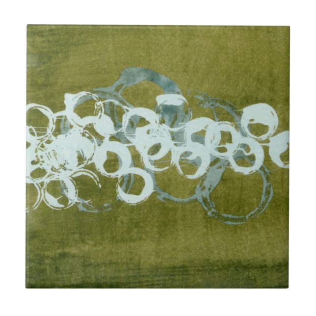 Azulejo Orbes verdes I (Frente)