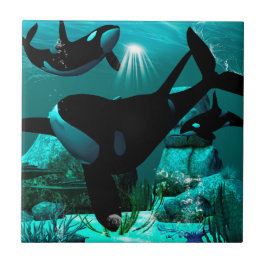 Azulejo Orcas