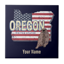 Oregon State Estados Unidos Retro Map USA Souvenir