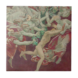 Azulejo Orestes y las Furias por John Singer Sargent